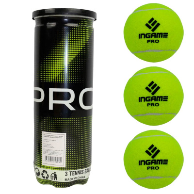 Набор мячей для большого тенниса Pro 3 штуки Ingame IG050 1